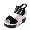 Casual Shoes 2024 Fashion Wedge Women Belt Buckle High Heel Fish Mouth Sandals Luxury Sandal