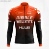 Huub 2022 Heren Zomer Dunne Lange Mouwen Fiets Jersey Set Ademend Mtb Racing Uniform Lente Ropa Fiets Jacket24328