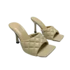 2021 مصمم نساء Lido Sandals مثير شريحة جلدية مغطاة الخنجر الكعب السيدات الصيف Summer Slippers أعلى حجم كبير مع Box6492432