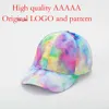 New Spring/summer INS Adult Men's and Women's Colorful Tie Dyed Baseball Sun Sunshade Duck Tongue Hat