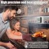 Jauges Thermomètre à viande numérique 6,5 pouces Grand thermomètre alimentaire LCD Thermomètre de cuisson magnétique Minuterie avec sonde en acier inoxydable