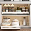 Kitchen Storage Pull-out Scalable Rack Drawer Type Spice Box Tray Utensil Cabinets Organizer