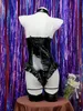 punk Black Sailor Girls Cosplay Bunny Jumpsuit Ruffle Lingerie Bodysuit Faux Leather Rabbit Woman Maid Halen Set Dropship n6DB#