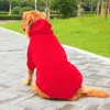 Dog Apparel Spring Pet Hoodie Cozy Solid Color For Medium Dogs Soft Thick Two-legged Sweatshirt Outfit Winter