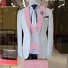 2023 3 Stuks Bruidegom Bruiloft Pakken Voor Mannen Blazer Sets Fi Ontwerpen Wit Busin Jas Vest Koningsblauw Broek Dr smoking u5KF #