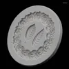 Baking Moulds 1pcs Rosette Leaves Silicone Mold Resin Cake Diy Chocolate Picture Frame Sugar Molding Free Decoration Tools
