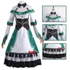 Genshin Impact Cosplay Kostuum Katheryne Game Anime Kleding Kerst Dr Maid Outfit Zwarte Pruik Carnaval Party Kostuums Pruiken v585 #