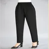 Pantalons pour femmes automne et hiver grande taille haute élastique décontracté 6XL 7XL 8XL à la mode dames poche élastique taille haute pantalon.