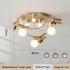 Deckenleuchten Nordic Moderne LED-Licht Massivholzmaterial Lampe für Kinderzimmer Schlafzimmer Abajur Para Quarto Infantil Lampara Techo