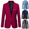 Mężczyźni Blazer Jackets 2023 Solid Kolor LG Rękaw Lapel Slim Fit Busin Blazer Suit Marka marki Męs