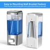 Dispensador de sabão líquido SVAVO Manual de montagem na parede pode conter gel de banho para lavar louça etc. Adequado para cozinha e banheiro - 500ml