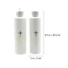 Vase2 PCS Holy Water Bottle Kitchen Bottle補充可能なクロスカトリック白い美学結婚式