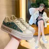 Casual Shoes 2024 Fashion Women Printed Canvas Female Anti-Slip Vulcanize Platform Sneakers Ladies Spring Walking Flats