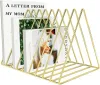 Racks Triangle Wire Magazine Holder Book Shelf, 9 Slot File Sorters Eyecatching Decoration Files Folder Stand Desktop File Organizer