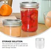 Bouteilles de stockage 8 pièces 250ml Mini couvercle en aluminium argenté Transparent Mason Jar ensemble pots de miel petits fruits confiture bouchon d'étanchéité en plastique