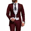 Abiti per uomo 3 pezzi frac di lusso slim fit giacca gilet pantaloni 2022 nuovo sposo smoking da sposa m5HU #