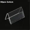 Frames 40pcs 2x4cm Acrylic Sign Display Stand Price Of Business Card Label Board Tools Nail Art