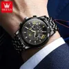 OLEVS KARTZ ZATWARZENIE DO MĘŻCZYZN Luksusowe stali nierdzewne Chronograf Auto Data Wybielnia Wodoodporna świetlista moda Menswatch RelOJ 240328