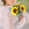 Decorative Flowers Simulated Sunflower Bride Supplies Pography Props Bouquet Bridal Imitation Wedding Decor Decorations