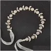 Fermagli per capelli Barrettes Scoppio Stile Copricapo della sposa Strass Corda Fascia Ornamento Gioielli fatti a mano Consegna di goccia Gioielli per capelli Otfgx