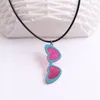 Kettingen Kleurrijk Creatief Hart Zonnebril Hanger Acryl Ketting Voor Vrouwen Meisjes Eenvoudig Delicaat Vormig Geometrisch