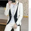 2023 Spring Splicing 2 Piece Suit Men Busin Casual Suits Streetwear Party Prom Wedding Suits Fi Blazer Trousers p3qI#