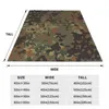 Couvertures Flecktarn Camouflage Couverture Flanelle Flanelle Portable Sofa pour le bureau de litière de canapé jette la courtepointe de couches