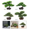 Fleurs décoratives décor artificielles de bonsaï Pin House Tree Plantes PP Matériau Decoration pour table pour jardin à la maison