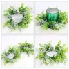 Decorative Flowers Artificial Garland Simulation Eucalyptus Wreath Hanging Plant Pendant Leaves Ring Leaf Front Door Christmas