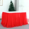Falda de mesa para fiesta de boda, tutú de tul, vajilla, tela, Baby Shower, cumpleaños, banquete, decoración del hogar de Navidad