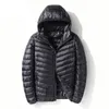 Männer Daunenmantel 2023 Herbst und Winter Licht Daunenjacke Männer mit Kapuze Daunensport Casual Große Größe Fi Mantel Männer Winterkleidung x06U #