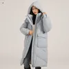 Winter Damen Kaltmantel Weiße Ente Daunenjacken für Damen 2023 Warm Dick LG Parkas Reißverschluss Kapuze Fi Oberbekleidung B119 680L #