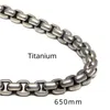 Ожерелья с подвесками, ожерелье-цепочка из чистого титана, 3 мм, мужские, унисекс, неаллергенный, для ухода за кожей, здоровый размер, полный, легкий, анти-650 мм