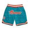 Herren-Shorts, individuell, blau, grün, authentischer Basketball, 3D-gedruckt, Männer, Ihr Name, Mumber, schnell trocknend, Strand