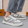 Casual schoenen lente en herfst herensneakers Zacht supervezelleer Antislip Mode Ademend Lichte veters