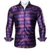 barry.wang 4XL Luxo Roxo Paisley Camisas De Seda Homens Lg Manga Casual Camisas Fr Para Homens Designer Fit Dr Camisa BY-0057 358t #