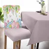 Housses de chaise, œufs de pâques, tulipes, fleurs, papillons, ensemble de housses de siège en Spandex extensible pour cuisine, maison, salle à manger