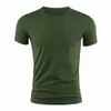 mäns grundläggande t-shirt solid färg kort ärm tee sommaren vanlig casual gym muskel besättning hals smal passar toppar t skjortor manliga kläder e4cb#