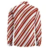 red And White Line Casual Shirts Male Candy Cane Stripe Shirt Lg Sleeve Fi Street Style Blouses Autumn Clothes Large Size 99nr#