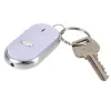 2024 1st LED Light Torch Remote Sound Control Lost Key Finder Locator Locator Keychain Keyring With Whistle Claps