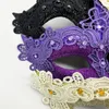 Party Supplies Masquerade Mask Lace Inlaid Diamonds Side Feather Half Face Cover Cosplay Costumes For Halloween