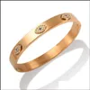 Projektant Srebrne bransoletki damskie Rose złoto Ladie Men Suble Diamentowy Diamentowy wkładka Diamentowa Mankiet Mankiet Para257Q