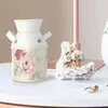 Vazen bloemen pot vaaskantoor Frans landdecor retro metalen ijzeren kamer gedroogde container