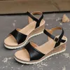 Lightweidght Wedge Sandals for Women Summer 2024 Ankle Strap Platform Sandles Woman Thick Sole Non Slip Beach Sandalias Mujer 240323