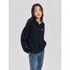 Women's Hoodies Toyouth Women Fleece 2024 Autumn Long Sleeve Loose Hooded Sweatshirt Embroidery Fashion Casual All Match Pullover Tops