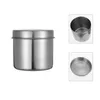 Storage Bottles 2 Pcs Mini Food Containers Stainless Steel Tank Home Can Cylinder Metal Holder Multifunctional