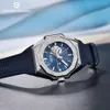 Pagani Bergani Men's Precision Steel Case Helautomatisk mekanisk natt Glödvattentät stor Dial Watch YS010