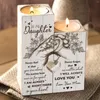 Candle Holders Creative Wooden Candlestick Valentine's Day Holder Table Desktop Decoration Rustic Wedding Holiday Home Decorat