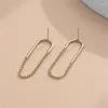 Dangle Earrings Korea Fashion Silver Colorシンプルな幾何学タッセルチェーン女性の気質エレガントな魅力的な絶妙なジュエリーギフト