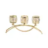 Candle Holders 3 Arm Glass Bowl Tealight Candelabra na Club Anniversary Party wakacje